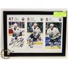 Image 1 : COLLECTION OF 3 SIGNED & FRAMED  EDMONTON OILERS