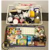 Image 1 : 2 FLATS OF ART/CRAFT SUPPLIES INCL GLITTER, PAINTS