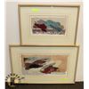 Image 1 : 2 TRIPLE MATTED & FRAMED PICTURE - ARTIST SIGNED