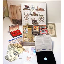 8)  VINTAGE HUDSON'S BAY TIN AND