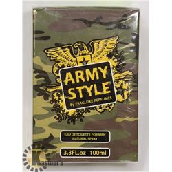 ARMY STYLE 3.3 FL. OZ. CAMO EAU DE TOILETTE FRANCE