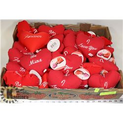 LOT OF FOREVER HEART PLUSHIES