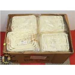 LOT OF WOOD BASKETS.