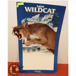 VINTAGE LABATT WILDCAT CARDBOARD DISPLAY