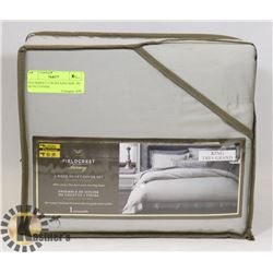 FIELDCREST LUXURY KING SIZE 3PC DUVET COVER.