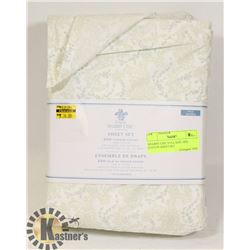 SHABBY CHIC FULL SIZE 100% COTTON SHEET SET.