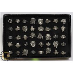 LOT OF 40 RINGS.