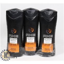 3 PACK AXE DARK TEMPTATION BODY WASH 473ML BOTTLES