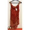 Image 1 : LADIES TIE DYED RED DRESS ONE SIZE