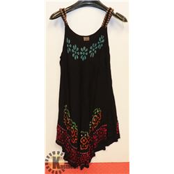 BLACK & MULTI COLOR ONE SIZE LADIES DRESS