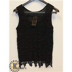 BLACK LACE LADIES SHIRT - UNKNOWN SIZE