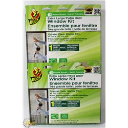 2 NEW EXTRA LARGE/PATIO DOOR WINDOW KITS