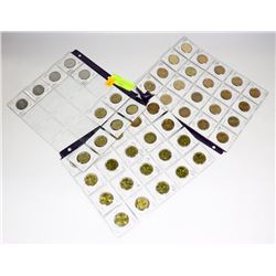 3 SHEETS OF ASSORTED CANADIAN LOONIES & 50 CENT