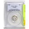 Image 1 : 1948 GRADED PCGS MS64 CANADIAN 10 CENT COIN