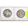 Image 1 : 1950 & 1962 SILVER CANADIAN 50 CENT COINS