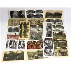 LOT OF 20 VINTAGE STEREOSCOPE CARDS.