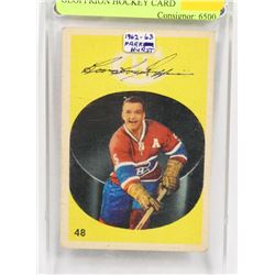 1962-63 PARKHURST  BOOM BOOM GEOFFRION HOCKEY CARD