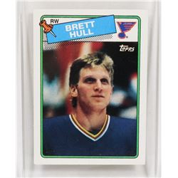 BRETT HULL ROOKIE CARD TOPPS 1988-89