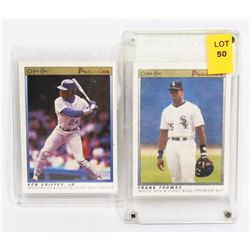 LOT OF 2 MLB ROOKIE CARDS - KEN GRIFFEY JR & FRANK