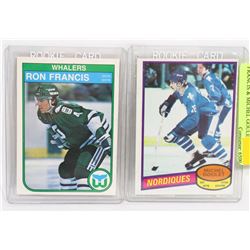 LOT OF 2 ROOKIE CARDS -RON FRANCIS & MICHEL GOULET