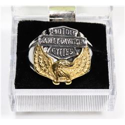 HARLEY DAVIDSON LOGO AND EAGLE SZ 15, SILVER COLOR