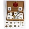 Image 1 : CIGAR BOX OF OLD COINS 1904 AND UP INCL CANADIAN