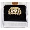 Image 1 : GOLD TONED LADIES CZ RING SZ 7