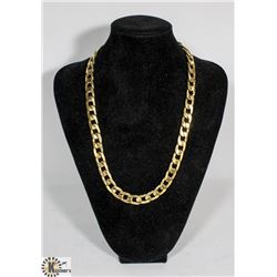 GOLD PLATED MENS ORNATE CURB CHAIN