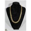 Image 1 : GOLD PLATED MENS ORNATE CURB CHAIN