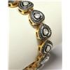 Image 2 : 46) GILT SILVER DIAMOND SET BRACELET,