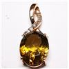 Image 1 : 48) 14K ROSE GOLD TOURMALINE & DIAMOND PENDANT,