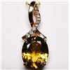 Image 5 : 48) 14K ROSE GOLD TOURMALINE & DIAMOND PENDANT,