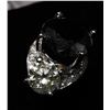 Image 4 : 49) 14K WHITE GOLD BLACK DIAMOND RING,