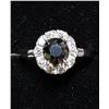 Image 5 : 22) 10K WHITE GOLD BLACK DIAMOND RING,