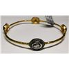 Image 1 : 28) SILVER GILT DIAMOND BANGLE BRACELET,