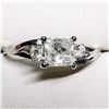 Image 1 : 44) 14K WHITE GOLD FANCY CUT DIAMOND RING,