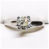 Image 1 : 41) 14K WHITE GOLD DIAMOND RING,