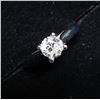 Image 4 : 41) 14K WHITE GOLD DIAMOND RING,