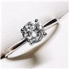 Image 1 : 31) 14K WHITE GOLD DIAMOND SOLITAIRE RING,