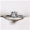 Image 3 : 31) 14K WHITE GOLD DIAMOND SOLITAIRE RING,