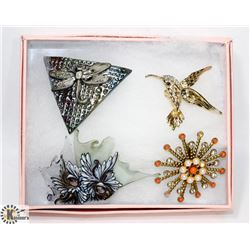 LOT OF 4 ESTATE BROACHES