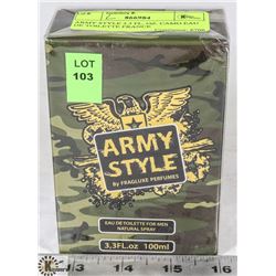 ARMY STYLE 3.3 FL. OZ. CAMO EAU DE TOILETTE FRANCE