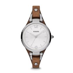 NEW FOSSIL GEORGIA BROWN LEATHER STRAP WATCH