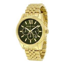 NEW MICHAEL KORS LEXINGTON TRIPLE CHRONO GREEN