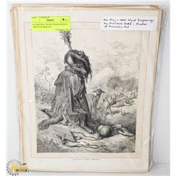 40 ORIGINAL WOOD ENGRAVINGS C. 1880 OF WORKS BY