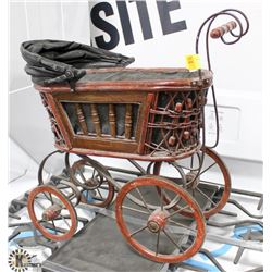 WOOD DECORATIVE CARRIAGE