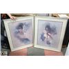 Image 1 : LOT OF 2 LADY FRAMED PICTURES, 31X37"