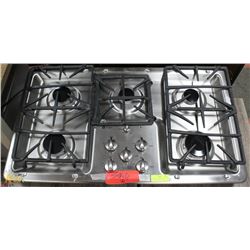 GE PROFILE STAINLESS STEEL DEEP RECESSED 5 BURNER