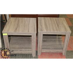 LOT OF 2 SIDE TABLES, 20"X20"X20.5"