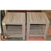 Image 1 : LOT OF 2 SIDE TABLES, 20"X20"X20.5"